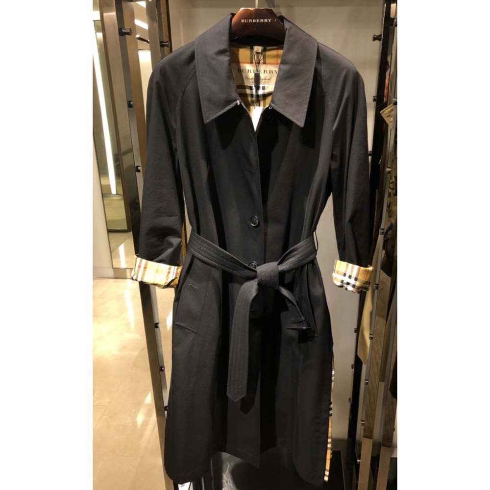 New Burberry Side-slit Tropical Gabardine Trench - Picture 1 of 6